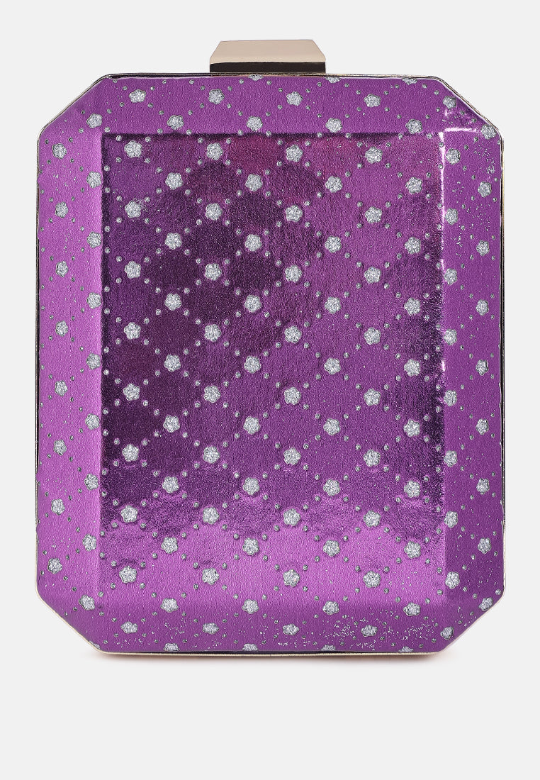 Metallic Cut Out Clutch Bag
