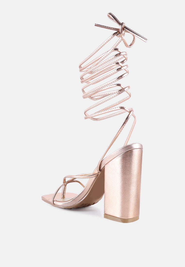 Savage Lace Up High Heel Sandals