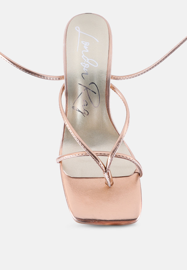 Savage Lace Up High Heel Sandals