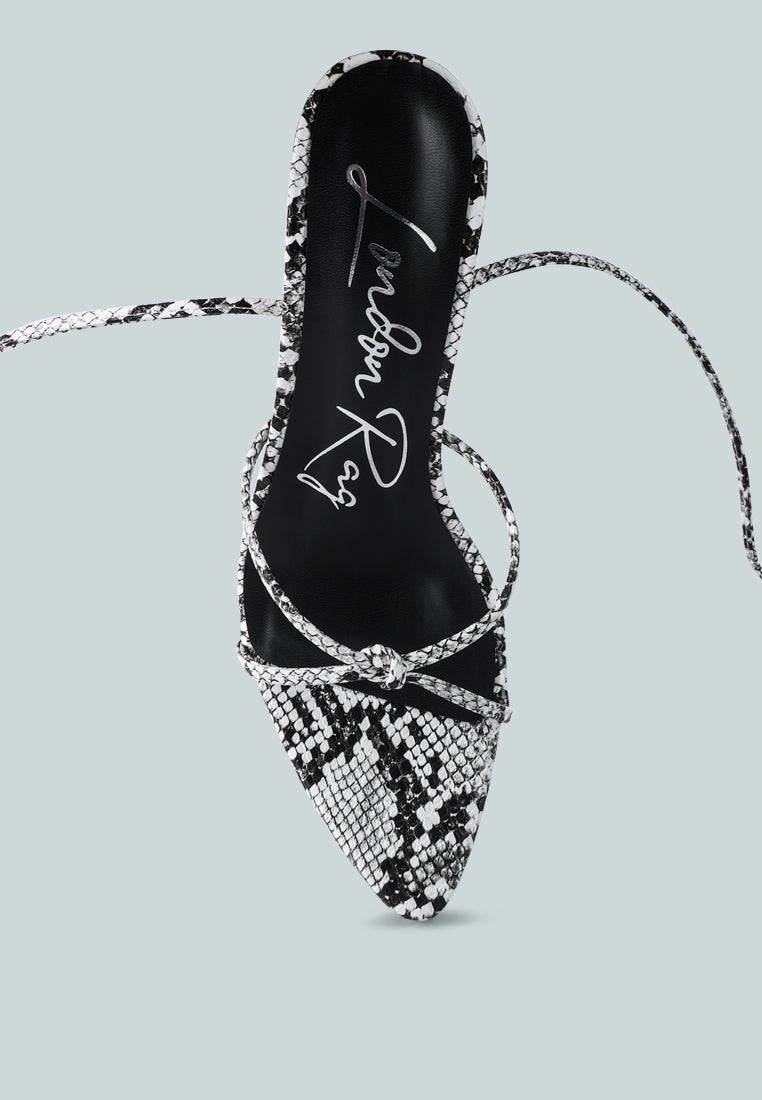 "Wrapped Up, Tied Up" High Heel Lace Up Heels