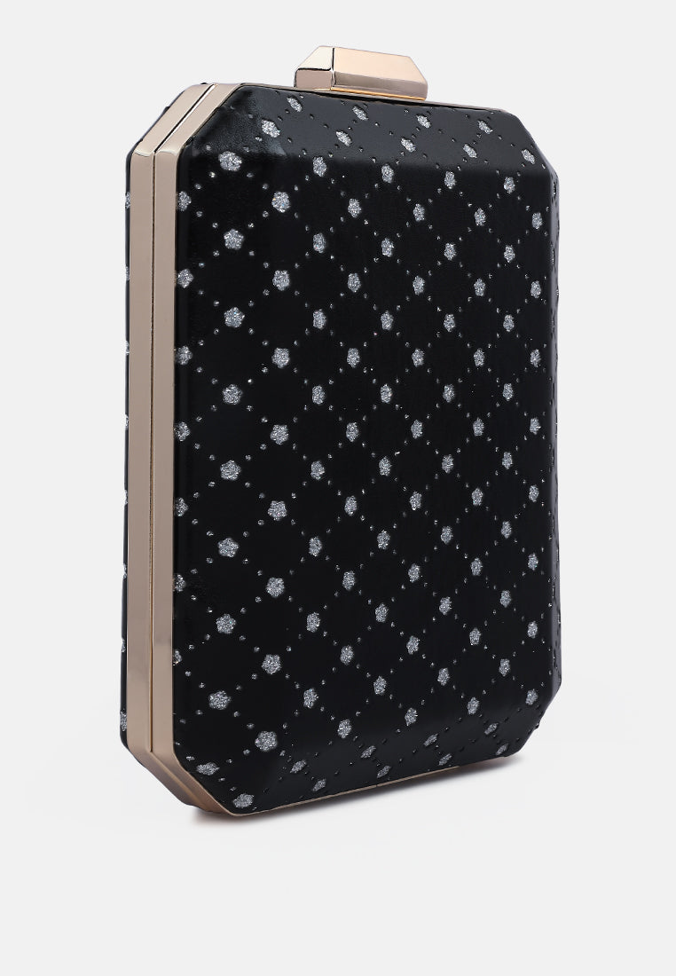 Metallic Cut Out Clutch Bag