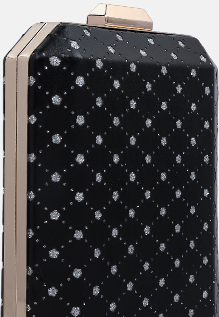 Metallic Cut Out Clutch Bag