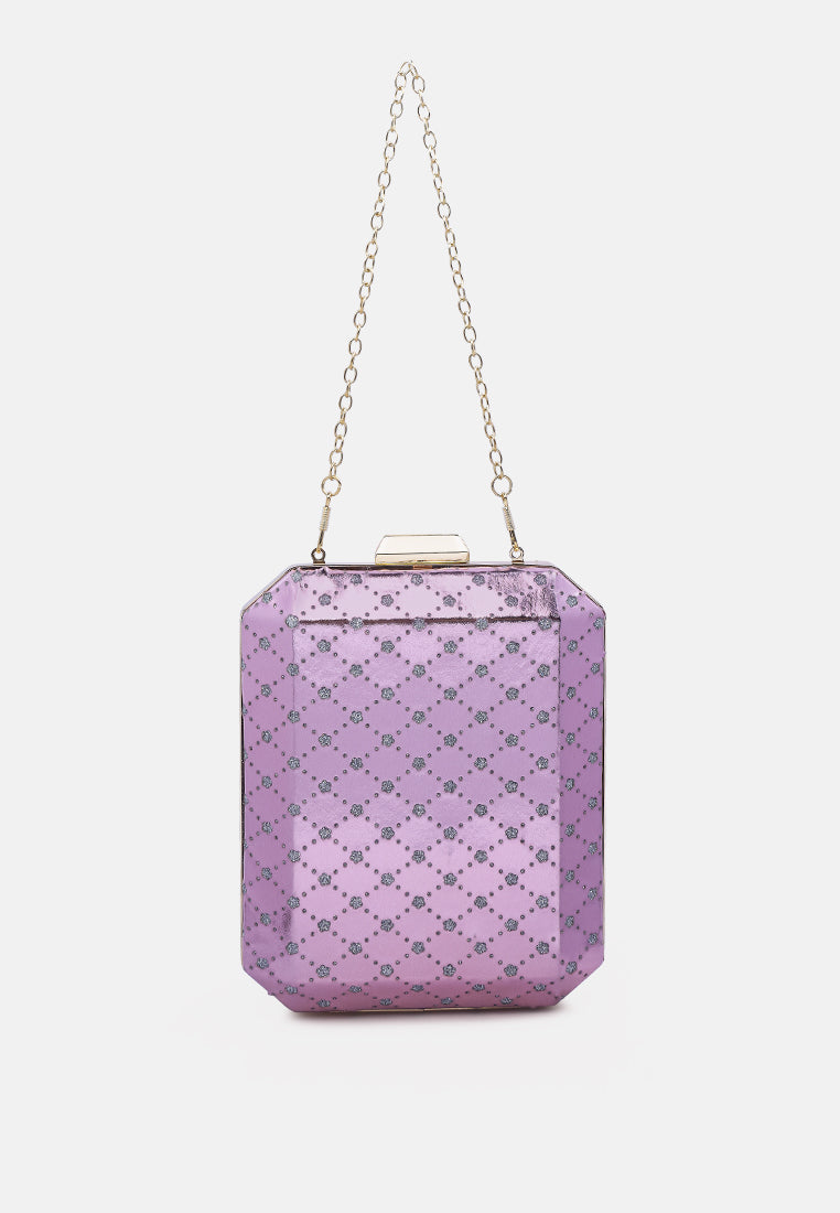 Metallic Cut Out Clutch Bag