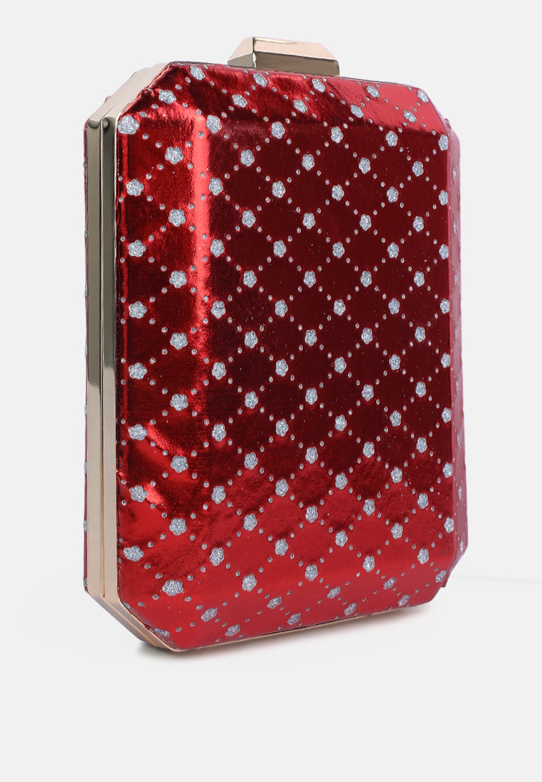 Metallic Cut Out Clutch Bag