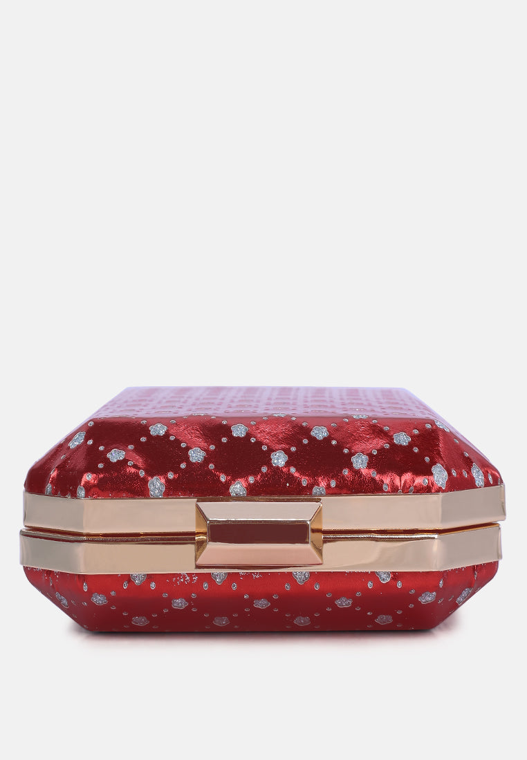 Metallic Cut Out Clutch Bag