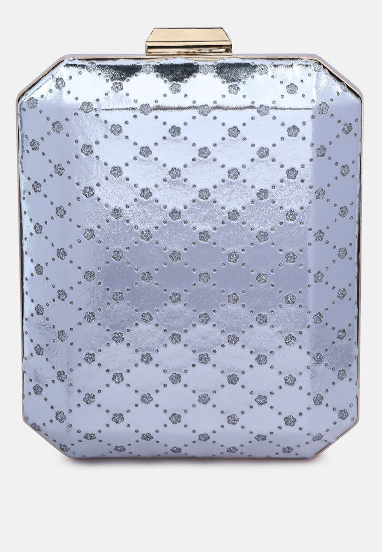 Metallic Cut Out Clutch Bag