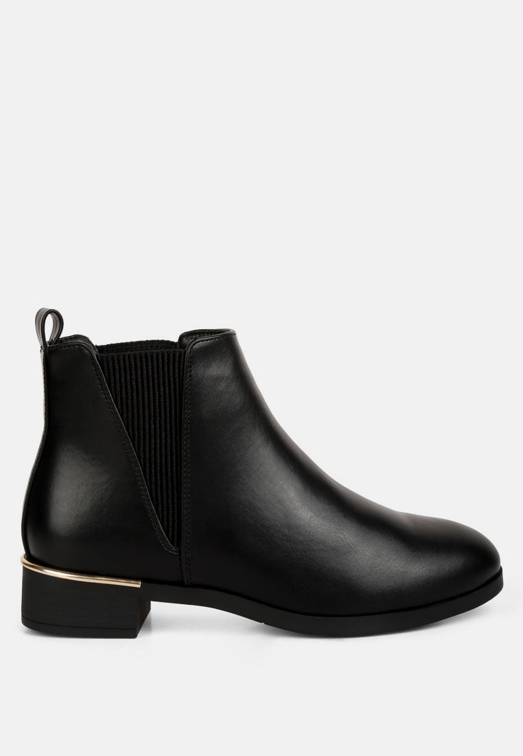 Amara Metallic Sling Detail Chelsea Boots By RUW