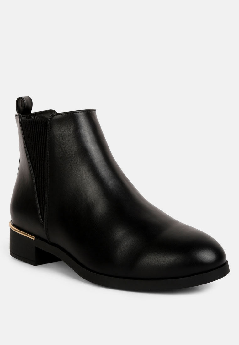 Amara Metallic Sling Detail Chelsea Boots By RUW