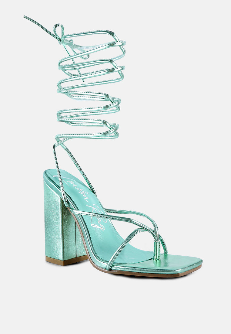 Savage Lace Up High Heel Sandals