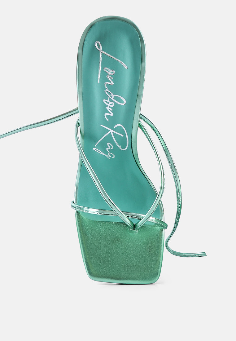 Savage Lace Up High Heel Sandals