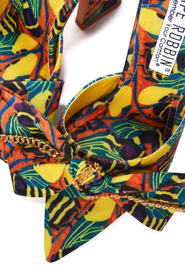 Zamuunda African Print Slide-In Heel Mule