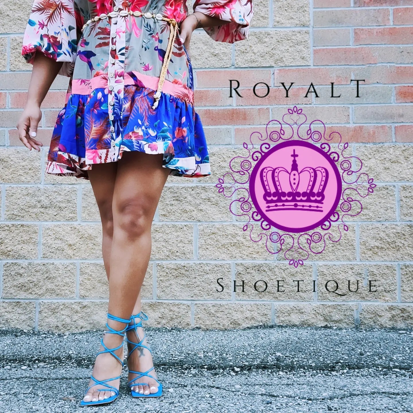 Missy Blue Strappy Heel