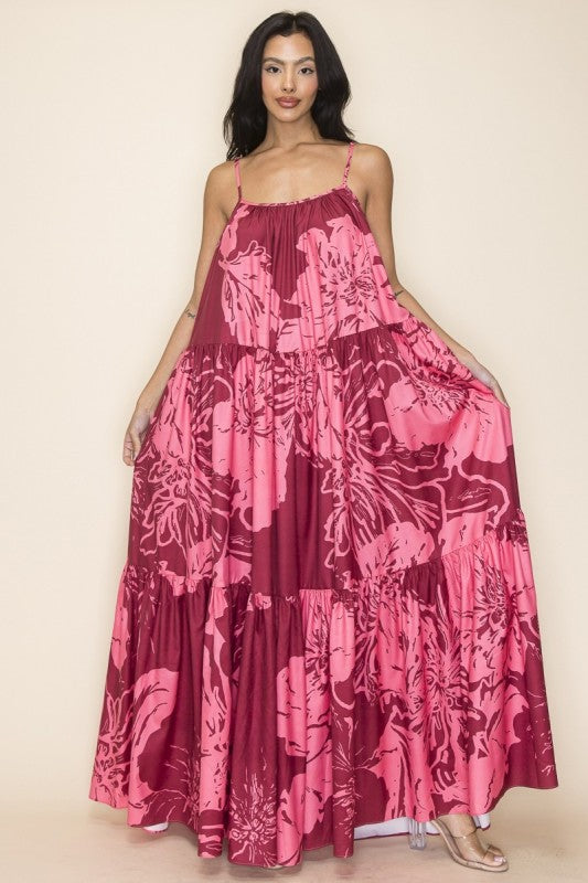 Great Expectations Strap Flare Maxi Dress