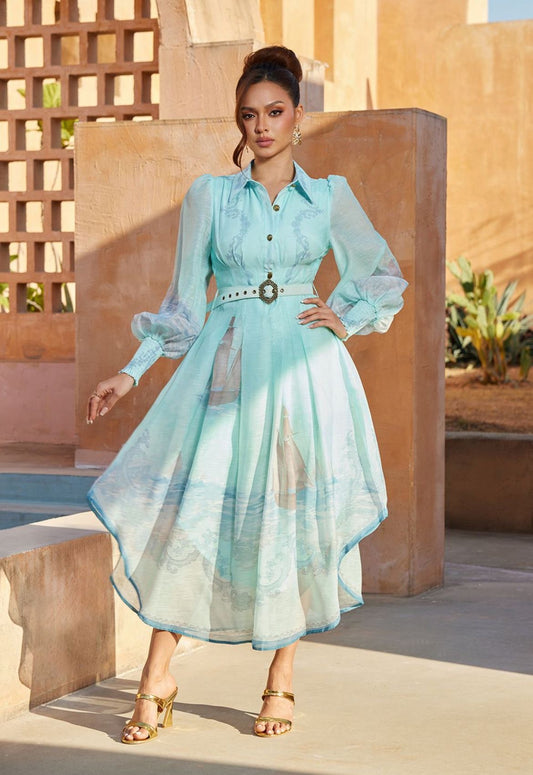 Waves of Glory Maxi Dress