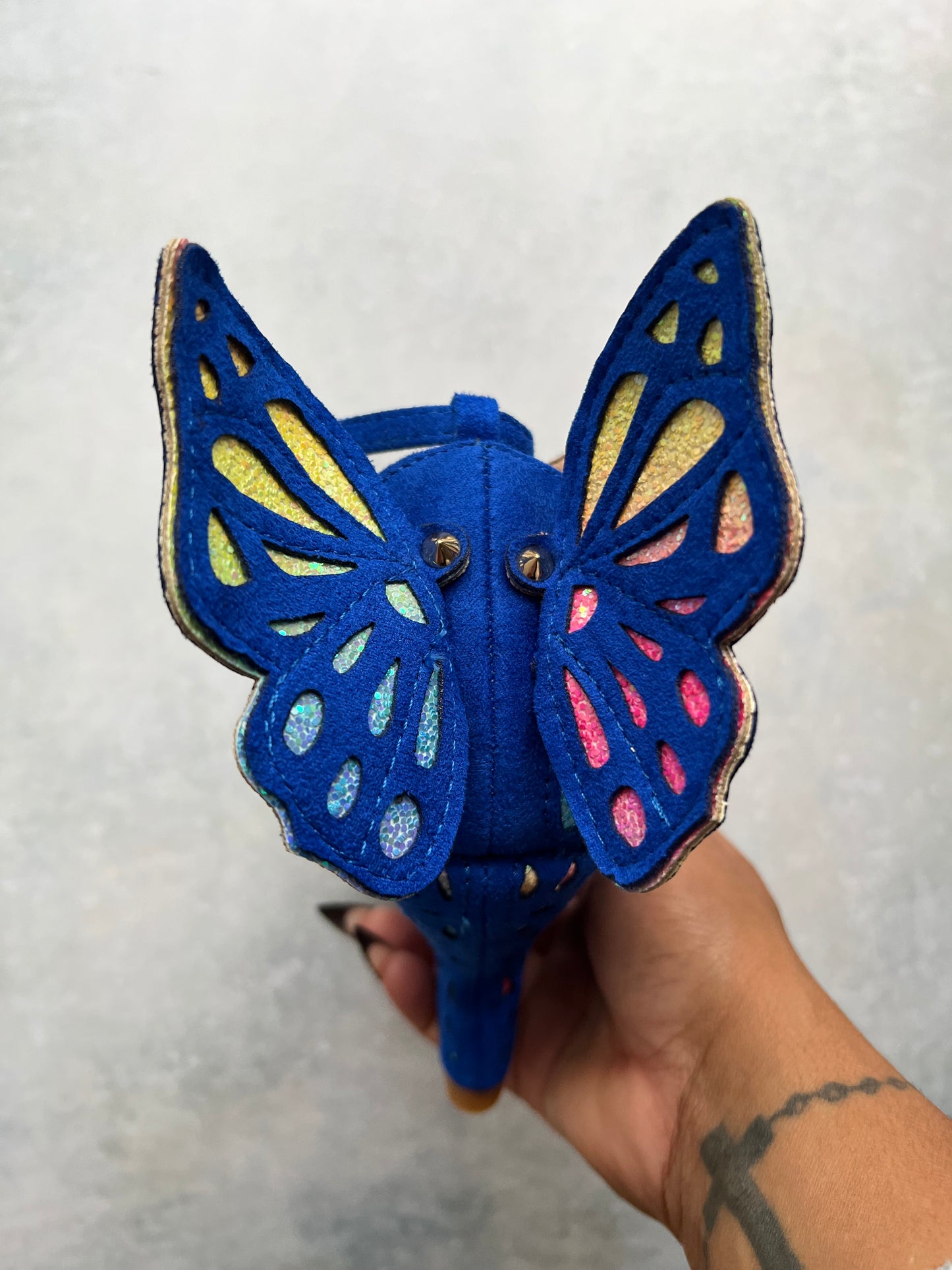Pretty Wings Butterfly Wedge Heel