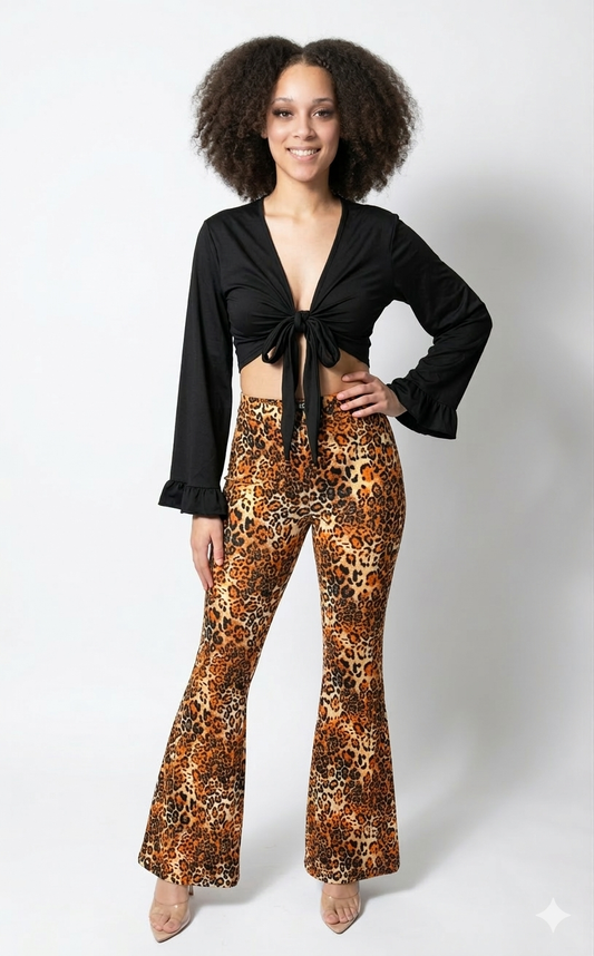 Cheetah Spice Bellbottom Pants