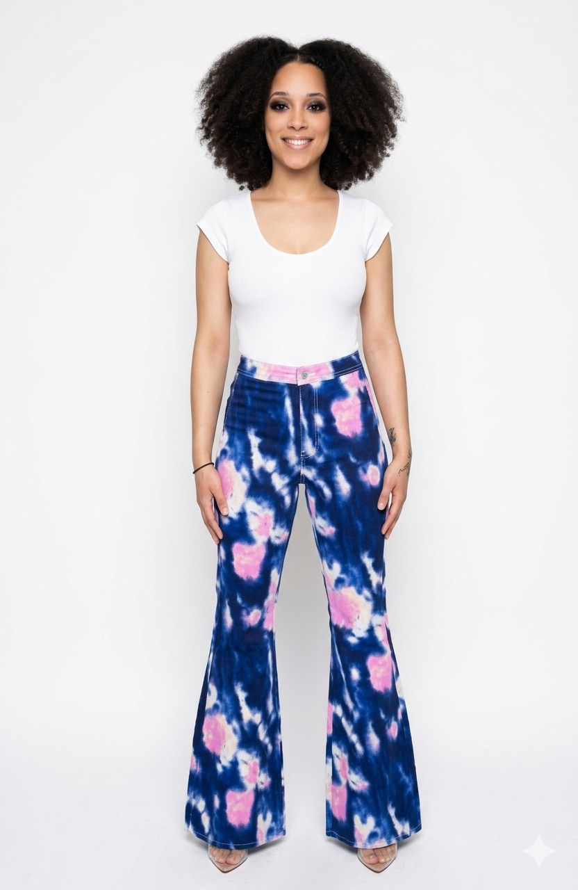 Bubblegum Stretch Bell Bottom Pants