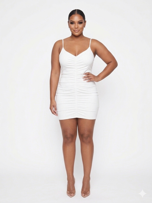 Spotlight Ruched Mini Dress