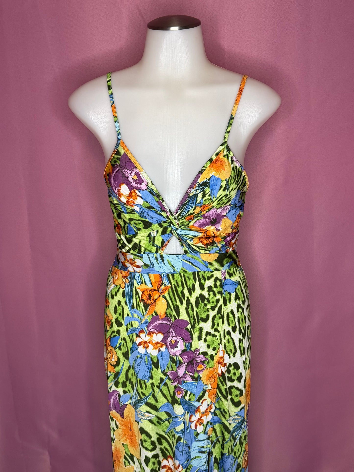 Tropics High Slit Maxi Dress