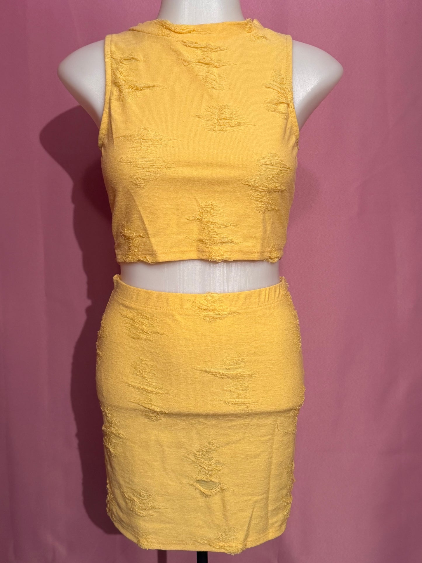 Desert Heat Distressed Skirt Set