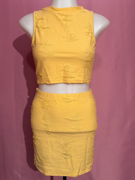 Desert Heat Distressed Skirt Set