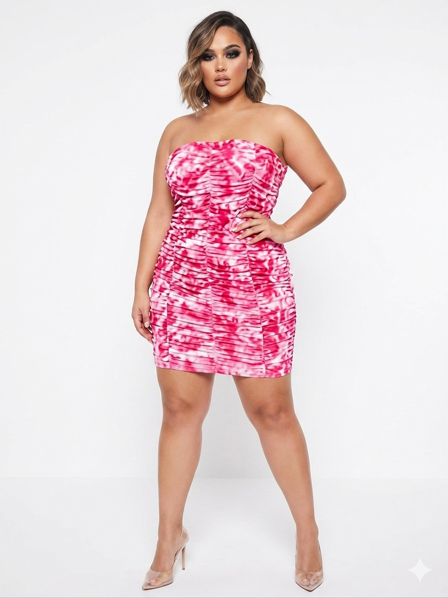 Sun Dial Strapless Dress (Plus Size)