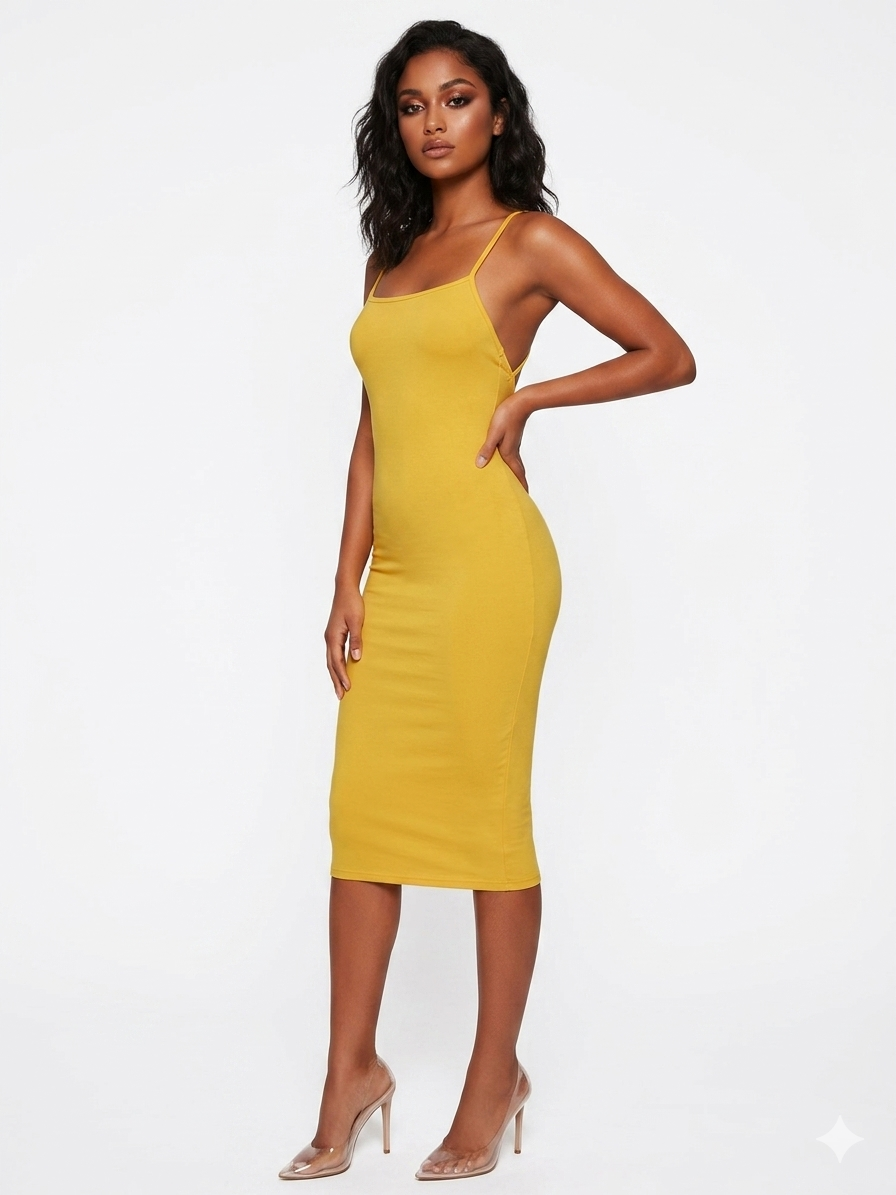 Cross Strap Midi Dress