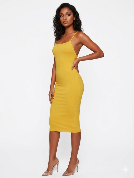 Cross Strap Midi Dress