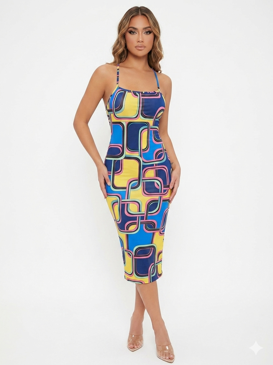 Vivid Connection Midi Dress