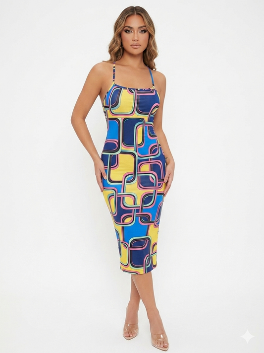 Vivid Connection Midi Dress
