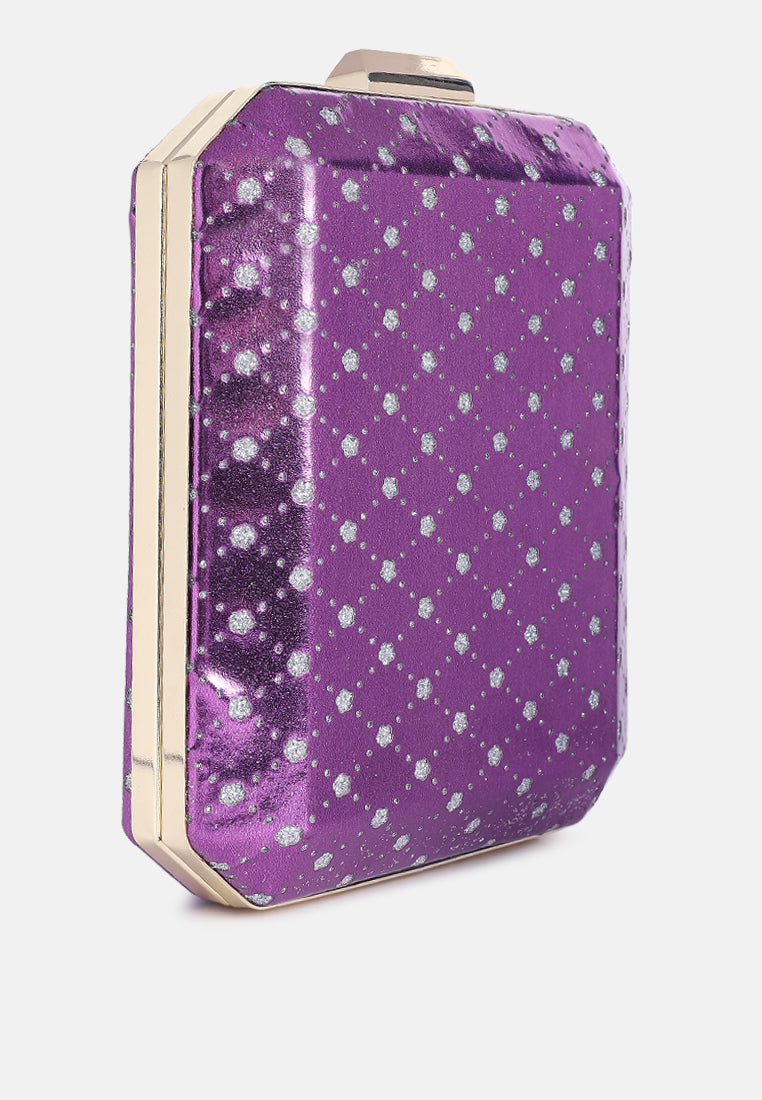 Metallic Cut Out Clutch Bag