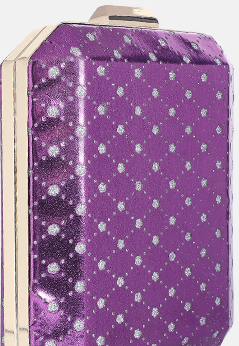 Metallic Cut Out Clutch Bag