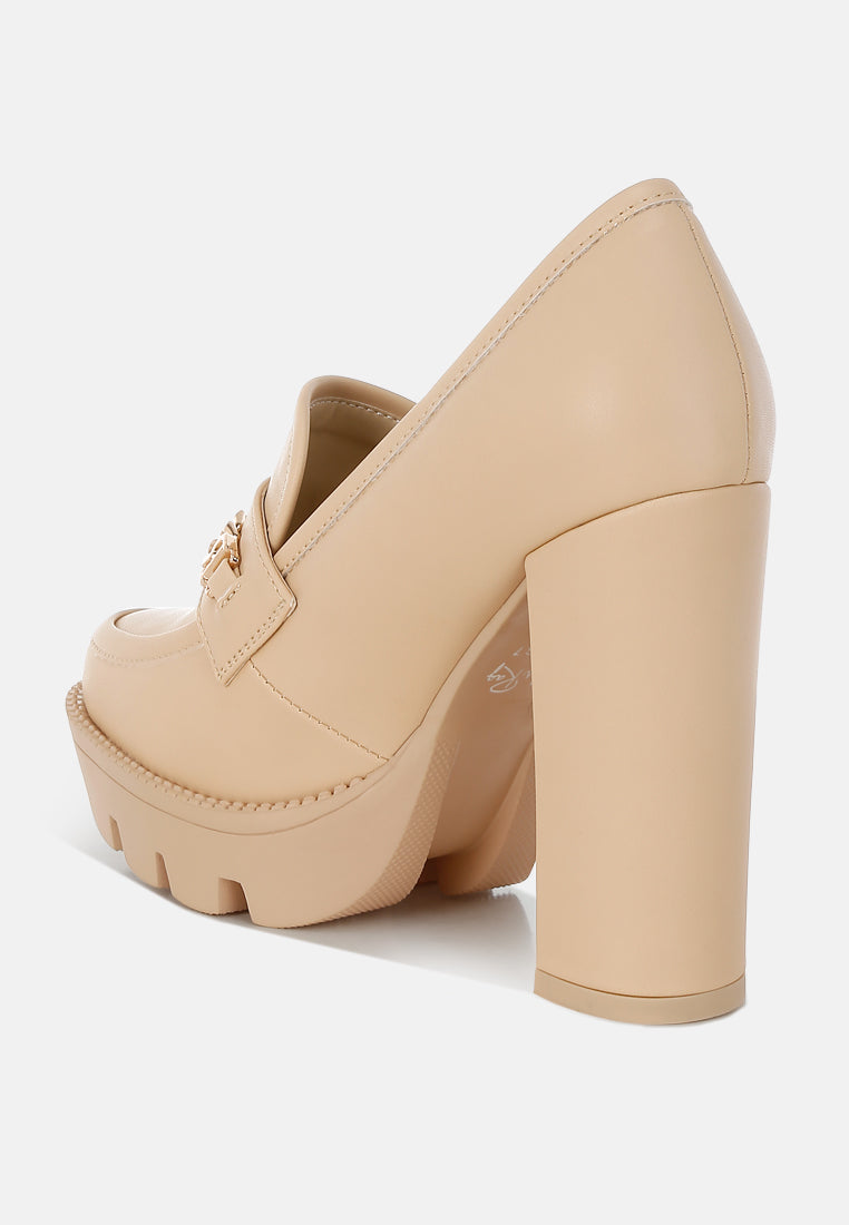 Y2K Chunky High Block Heeled Loafers