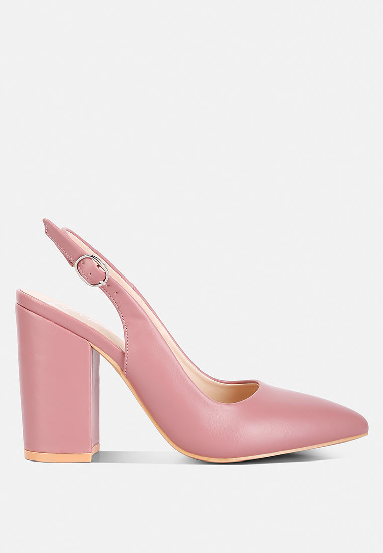 Creidne Block Heel Pointed Toe Sandals