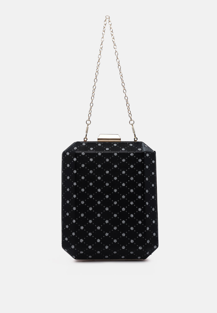 Metallic Cut Out Clutch Bag