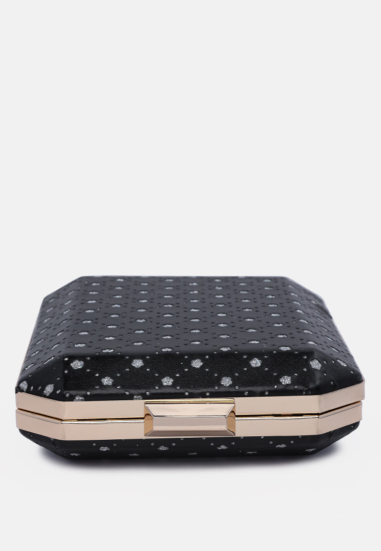 Metallic Cut Out Clutch Bag