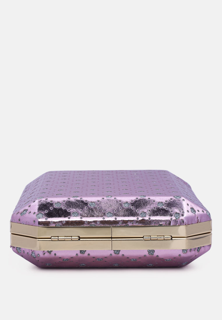Metallic Cut Out Clutch Bag