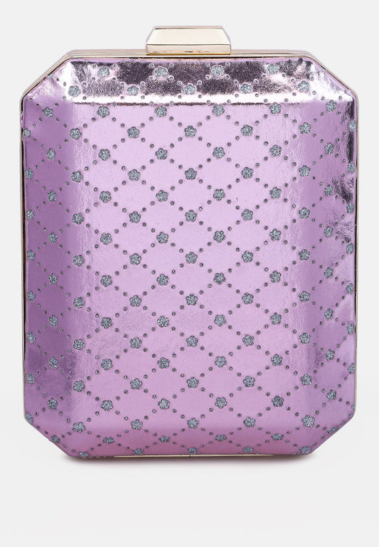 Metallic Cut Out Clutch Bag