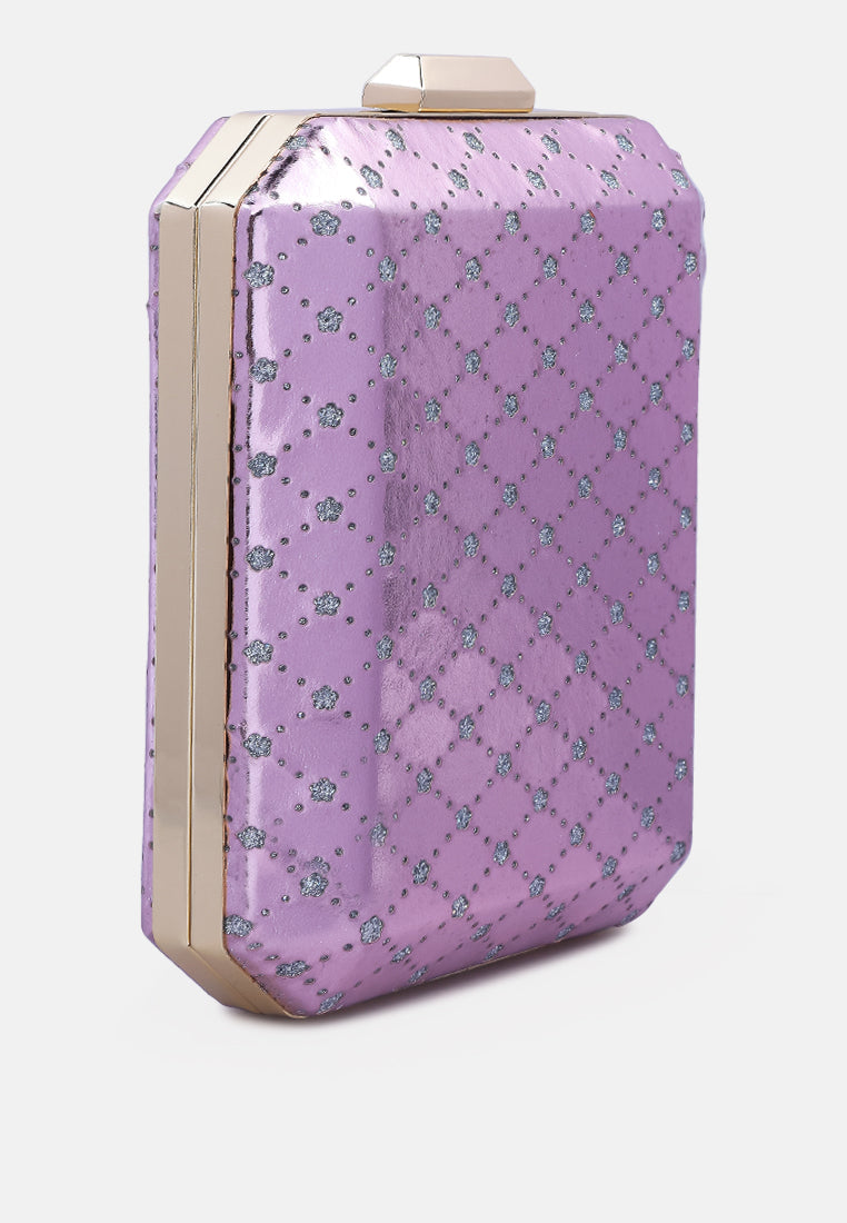Metallic Cut Out Clutch Bag