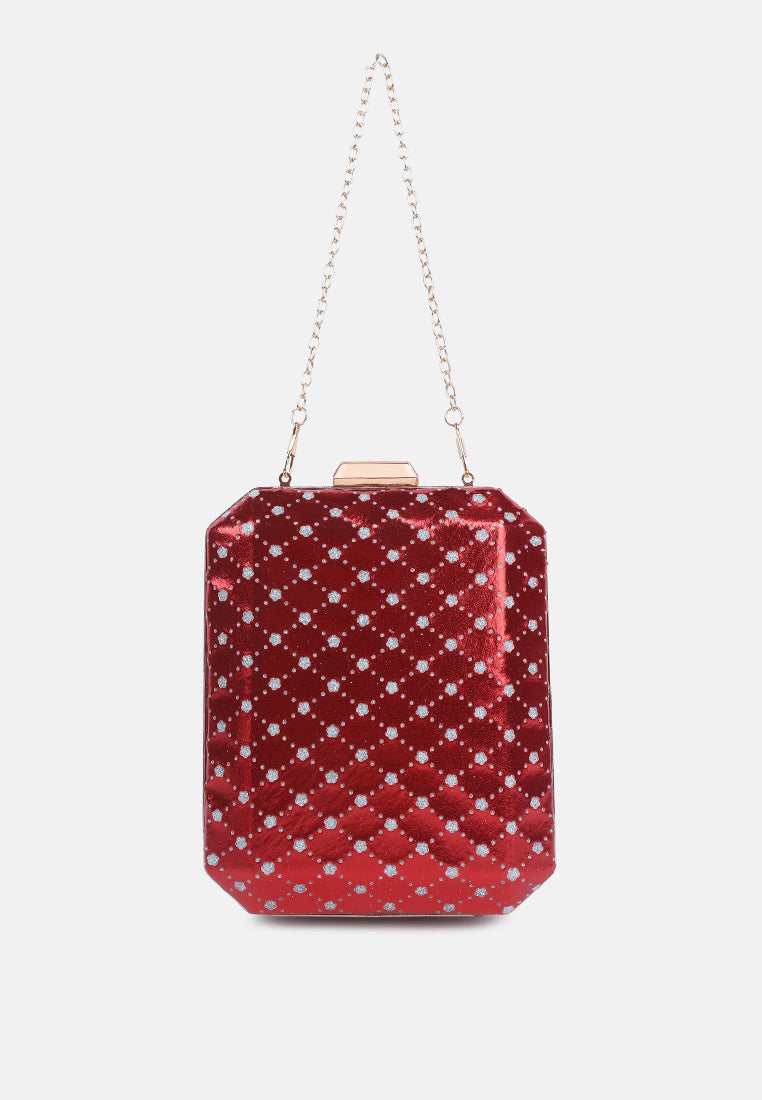 Metallic Cut Out Clutch Bag