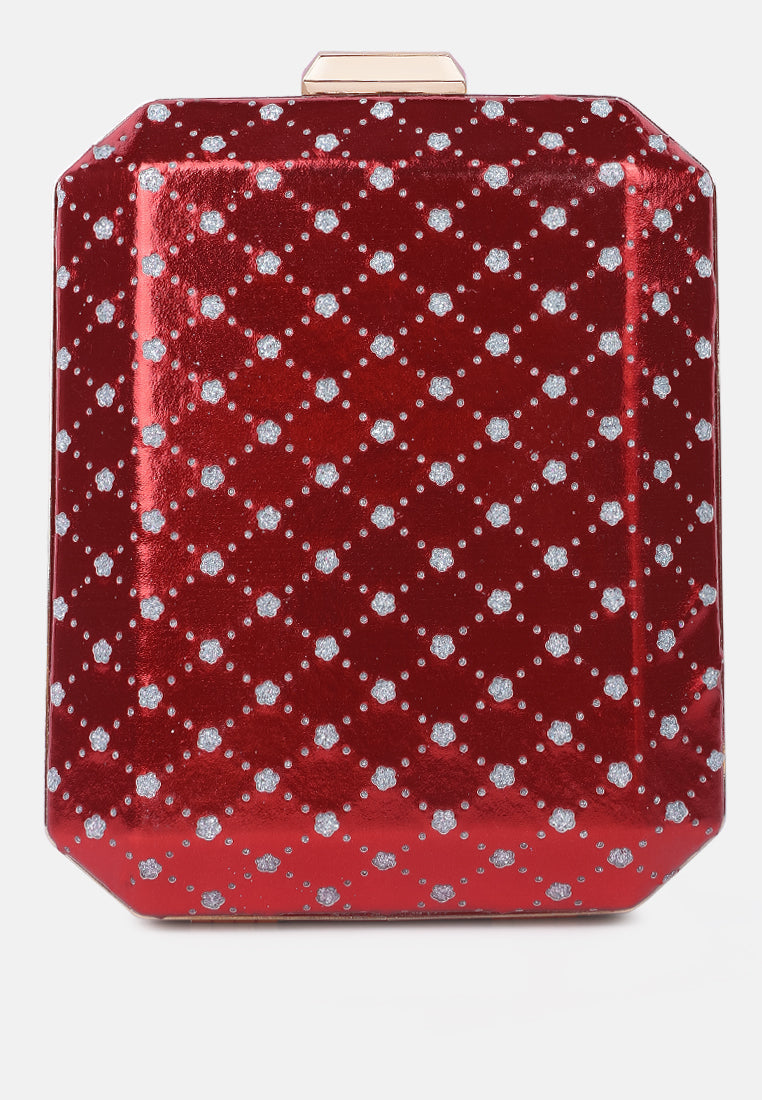 Metallic Cut Out Clutch Bag