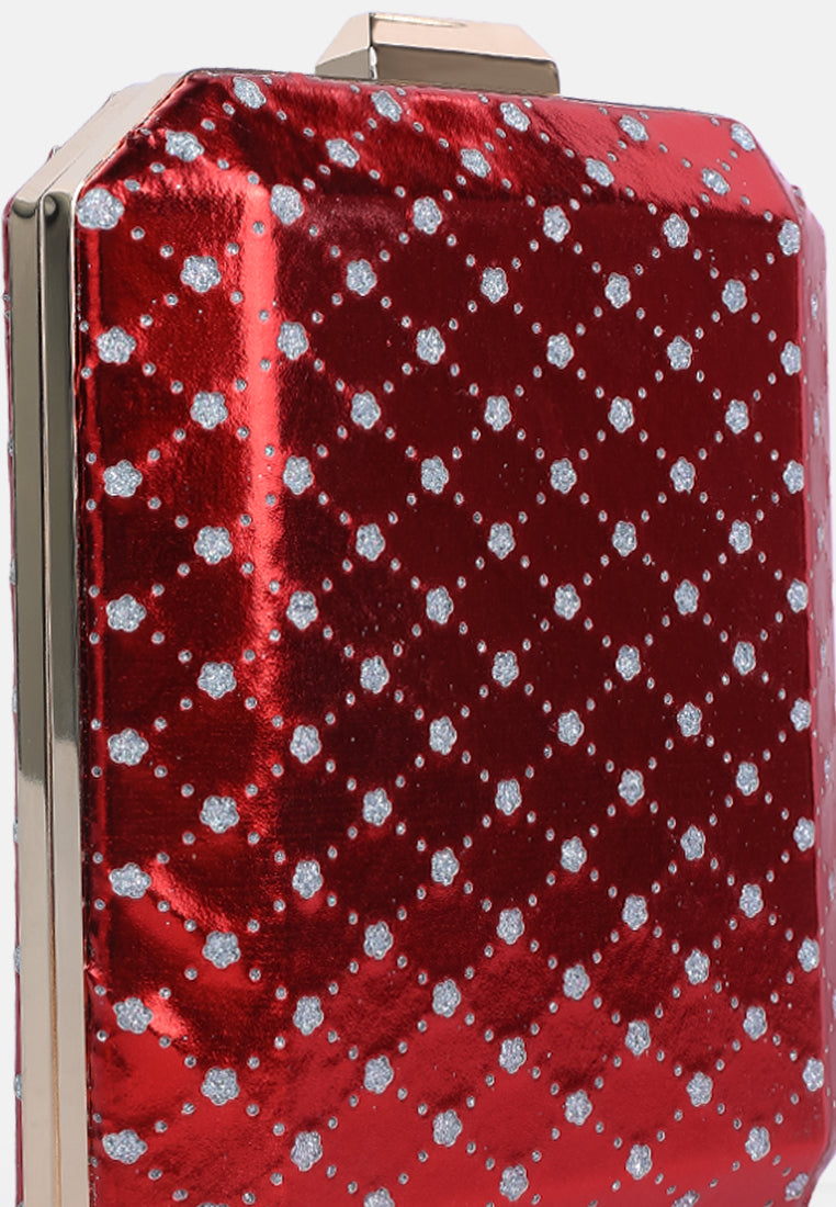 Metallic Cut Out Clutch Bag