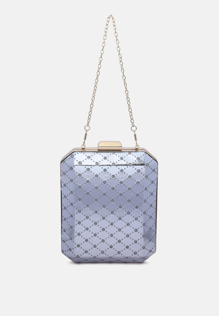 Metallic Cut Out Clutch Bag