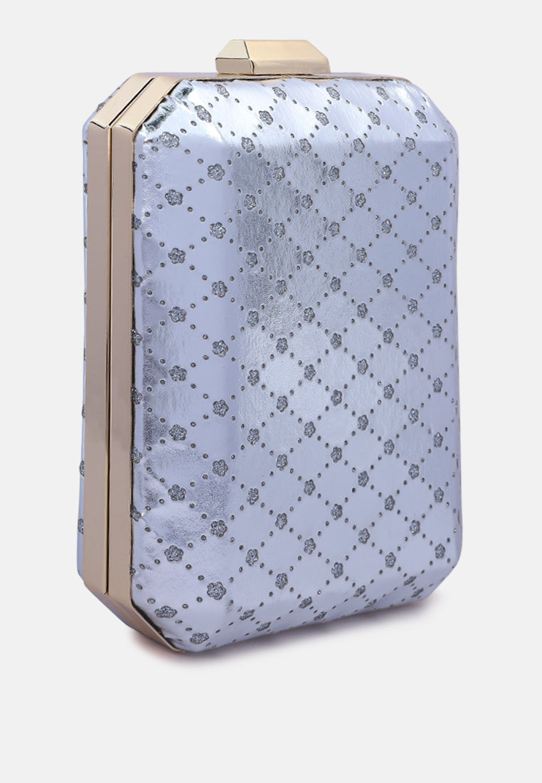 Metallic Cut Out Clutch Bag