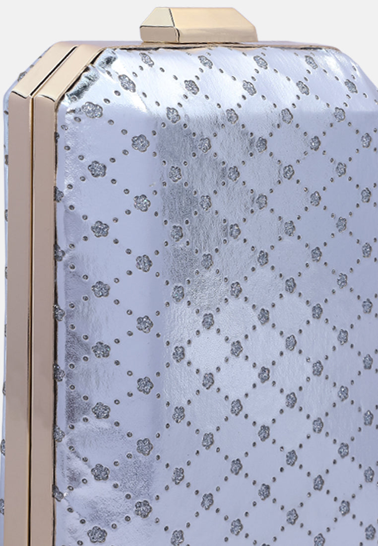 Metallic Cut Out Clutch Bag