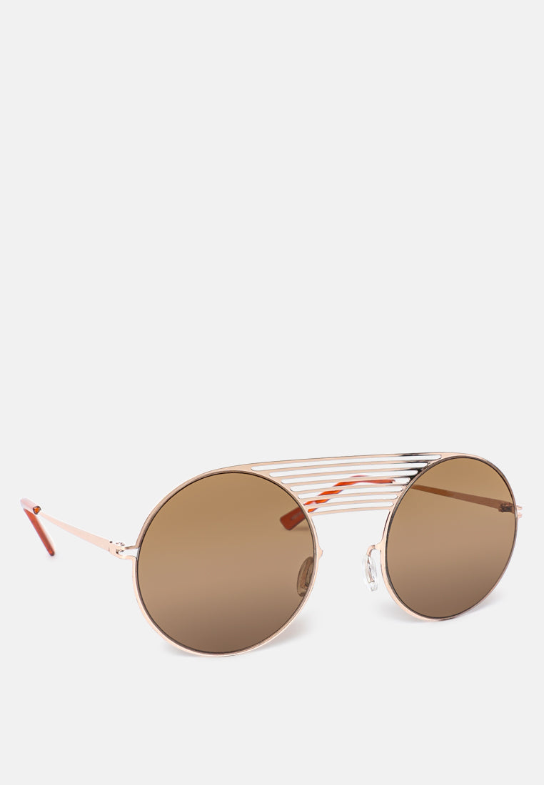 Quirky Metal Bridge Round Sunglasses