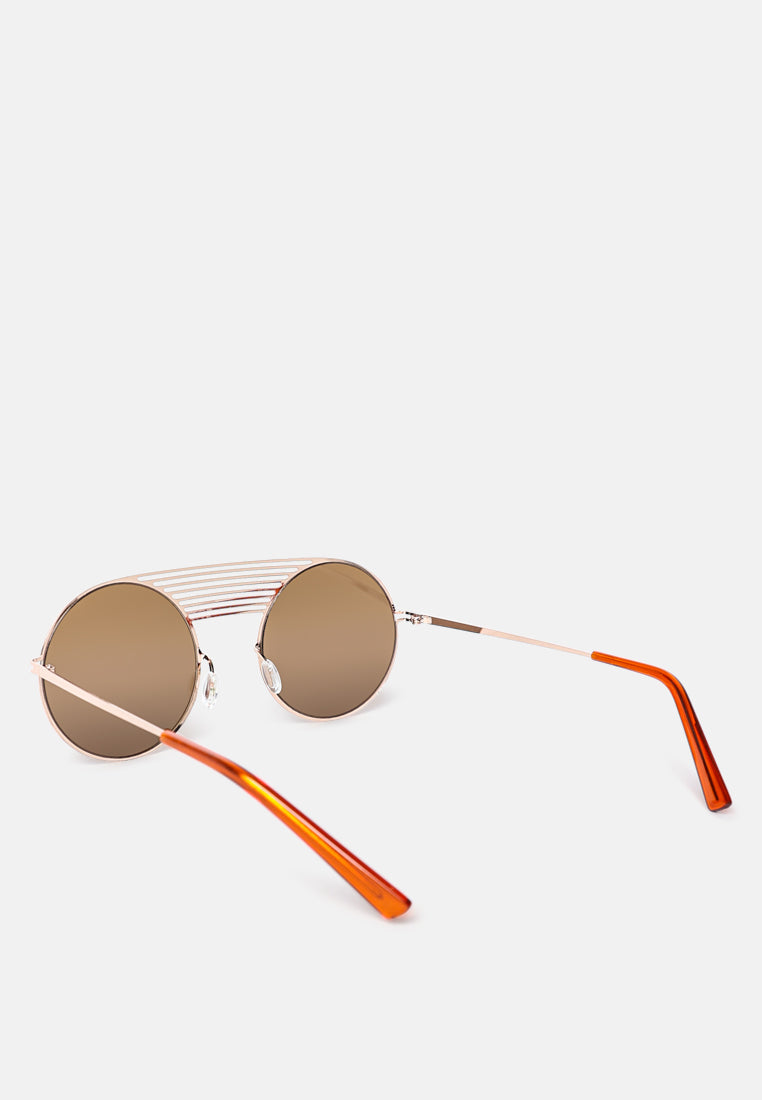Quirky Metal Bridge Round Sunglasses