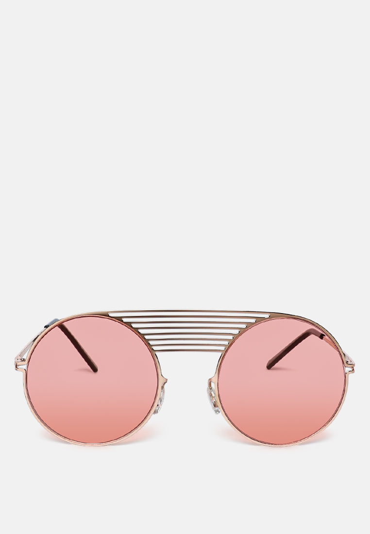 Quirky Metal Bridge Round Sunglasses