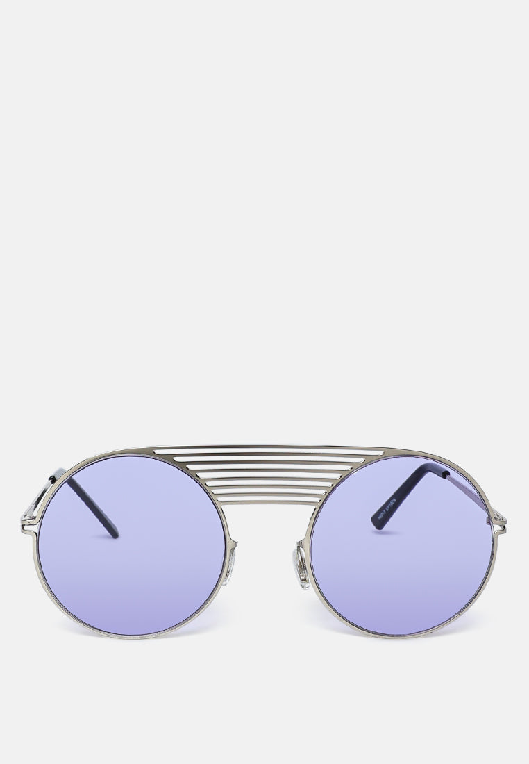 Quirky Metal Bridge Round Sunglasses