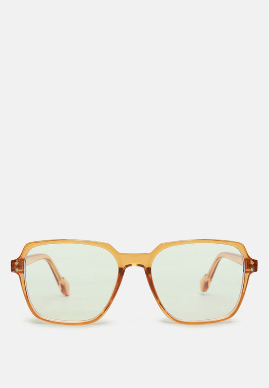 Relaxed Transparent Square Sunglasses